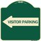 Signmission Visitor Parking With Left Arrow Heavy-Gauge Aluminum Architectural Sign, 18" x 18", G-1818-24377 A-DES-G-1818-24377 - alternate 1